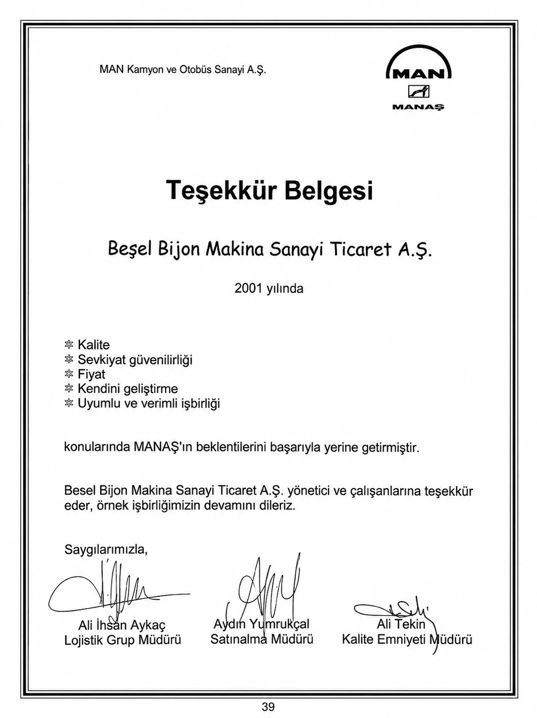 Certificate